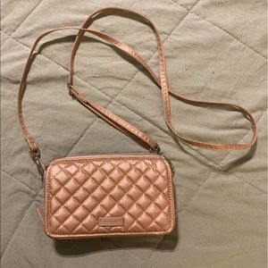 Vera Bradley quilted rose gold crossbody